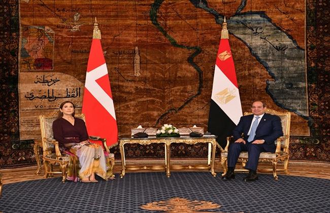  الرئيس السيسي يستقبل ملكة الدنمارك ويؤكد عمق العلاقات التاريخية والمتميزة بين البلدين