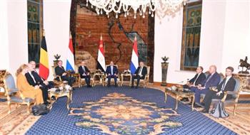 الرئيس السيسي يبحث مع رؤساء وزراء لوكسمبورج وهولندا وبلجيكا تعزيز التعاون والاستقرار الإقليمي