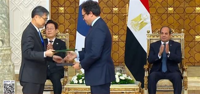 الرئيس السيسي ورئيس كوريا الجنوبية يشهدان توقيع عدد من اتفاقيات التعاون المشترك