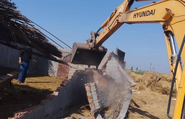 بمساحة 1655 مترًا.. إزالة 4 حالات بناء مخالف على الأراضي الزراعية بجنوب بورسعيد 