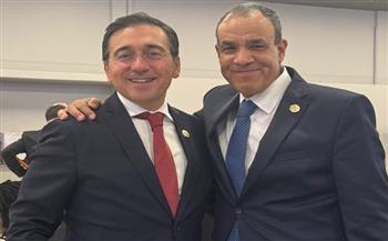 وزير الخارجية يلتقى مع نظيره الاسبانى على هامش أعمال قمة مجموعة العشرين