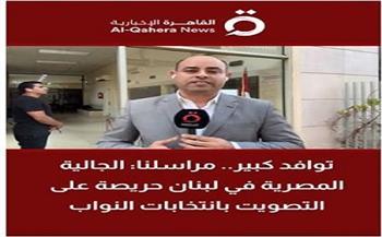 إقبال كبير من المصريين في لبنان على التصويت في انتخابات مجلس النواب بمرحلتها الثانية 