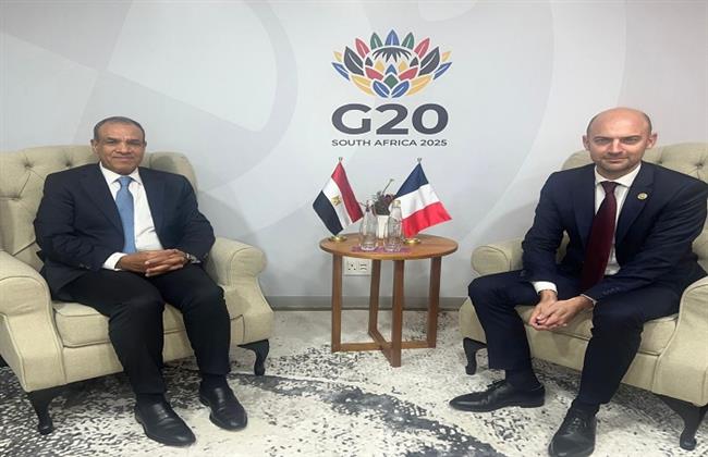 وزير الخارجية يلتقى مع نظيره الفرنسي على هامش أعمال قمة مجموعة العشرين