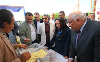 وزيرة التضامن الاجتماعي تتفقد مشروع مزرعة الوقف الخيري بقرية المنيرة بالوادي الجديد 