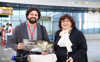 وصول الفنانة سهير المرشدي لمهرجان شرم الشيخ الدولي للمسرح الشبابي