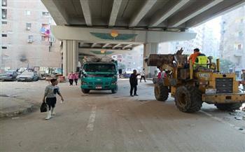 محافظ الجيزة يتابع حملات النظافة والتجريد أعلى وأسفل محور عمرو بن العاص