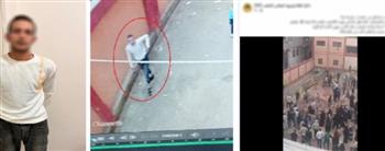 ضبط مهتز نفسيا القى زجاجة مادة مشتعلة امام لجنه انتخابية في الدقهلية