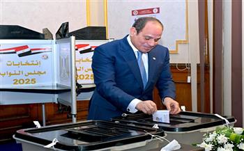 الرئيس السيسي يُدلي بصوته في انتخابات مجلس النواب لعام 2025| صور