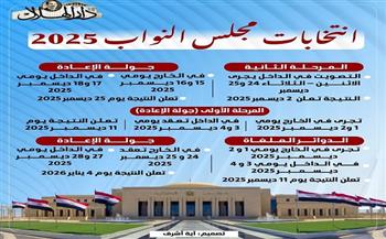 انفوجراف.. الجدول الزمني للمراحل المتبقية بانتخابات مجلس النواب 2025 وإعلان النتيجة 