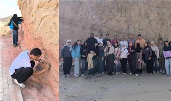 تفاصيل أول رحلة جيولوجية ميدانية لطلاب كلية العلوم بجامعة القاهرة الأهلية لاستكشاف التربة والصخور