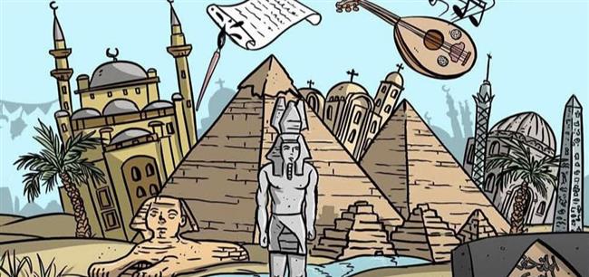 "فرحانين بالمتحف الكبير"… معرض دولي للكاريكاتير في متحف مختار 