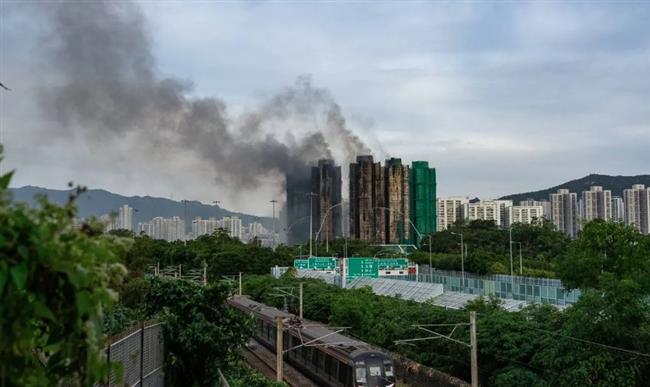 ارتفاع عدد قتلى حريق مبنى سكني في هونج كونج إلى 83