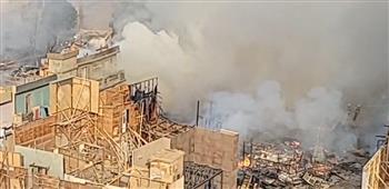 نيران حريق استوديو مصر التهمت الديكورات ومحاولات للسيطرة على الحريق