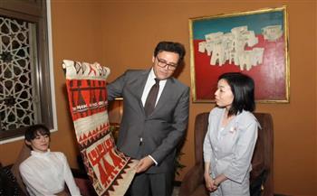 وزير الثقافة يستقبل الأميرة أكيكو ميكاسا ممثلة إمبراطور اليابان بحفل افتتاح المتحف الكبير 