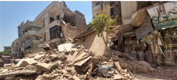 من 3 طوابق.. النيابة تعاين عقار الخليفة المنهار جزئيًا