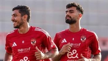 السوبر المصري.. محمد شريف وأحمد رضا يشاركان في مران الأهلي