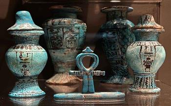 حكاية أثر.. الأواني الكانوبية للملك تحتمس الرابع بالمتحف القومي للحضارة