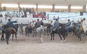 مهرجان قنا للفنون والحرف التراثية.. افتتاح الألعاب الشعبية بالمرماح والتحطيب في استاد قنا| صور