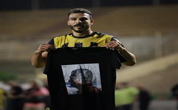 شكري نجيب يهدي هدفه في مرمى سموحة لروح الراحل إيهاب جلال