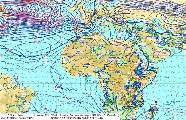 انخفاض طفيف للحرارة.. الأرصاد تكشف خريطة الظواهر الجوية وحالة الطقس حتى الثلاثاء المقبل
