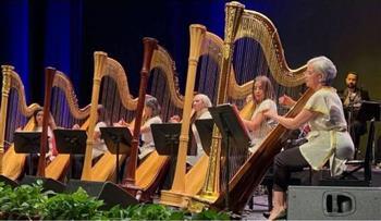 غدًا.. عازفات الهارب يحتفلن بإفتتاح المتحف الكبير فى الأوبرا