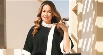 ريا أبي راشد باطلالة أنيقة وجذابة