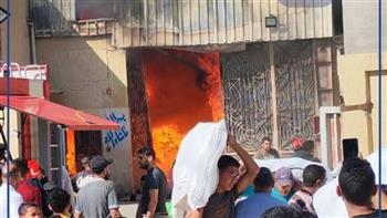محافظ الإسكندرية يتابع حادث حريق بمخزن ملابس بمساكن الناصرية