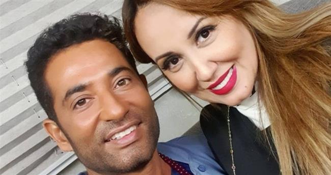 "مبروك ياحبيبتي" .. عمرو سعد يهنيء زوجته  ببرنامجها الجديد