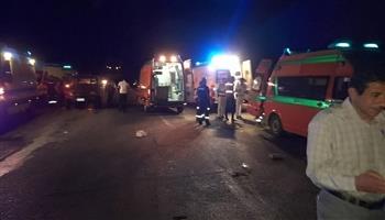 مصرع شخصان وإصابة 3 آخرين فى حادث تصادم على الطريق الإقليمى بالمنوفية