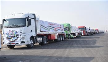 وزارة التموين تطلق القافلة رقم 14 لدعم غزة بـ40 شاحنة مساعدات عاجلة