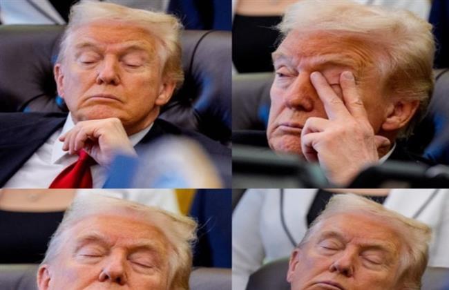 فيديو.. ترامب يشعل السخرية بغفوة أثناء مؤتمر صحفي بالبيت الأبيض