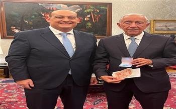 أعرب عن انبهاره بالمتحف الكبير.. السفير المصري يلتقي رئيس البرتغال 