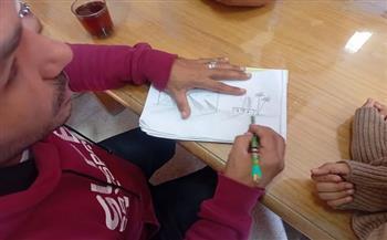 مكتبة الطفل والشباب بطامية تقدم ورشتي رسم عن الفن المصري القديم والفنون الشعبية