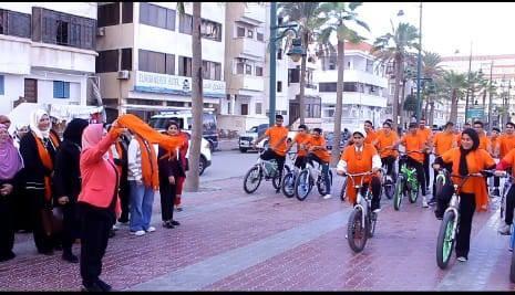 دمياط: انطلاق رالي الدراجات من اللسان بمدينة رأس البر دعمًا لحملة 16 يومًا لمناهضة العنف ضد المرأة