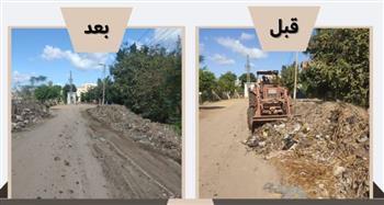 فى استجابة سريعة.. رفع نواتج تطهير طريق ترعة أبو دياب بكوم حمادة ومسح جانبي الطريق 