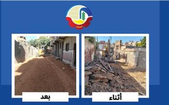 لرفع كفاءة الطرق وتسهيل حركة المواطنين.. رصف عدة طرق بشبراخيت بتكلفة تتجاوز 2 مليون جنيه 