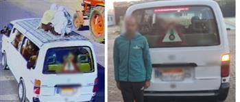 القبض على سائق ميكروباص سمح لفتانين بالجلوس أعلى سقف السيارة بالغربية