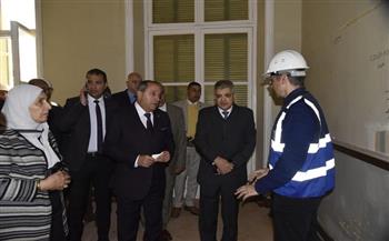الفريق أسامة ربيع واللواء محب حبشي يتفقدان أعمال ترميم وتدعيم مبنى القبة ببورسعيد