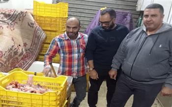 محافظة الجيزة تضبط 45 طن دواجن ولحوم فاسدة ومذبوحة خارج المجازر ومصنعاتهم