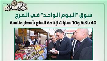 سوق «اليوم الواحد» بالمرج يضم 40 باكية و10 سيارات متنقلة لخدمة المواطنين| إنفوجراف