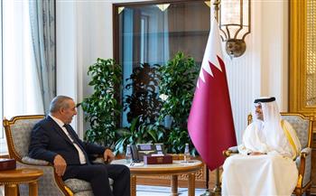 وزير الخارجية القطري يبحث مع نائب الرئيس الفلسطيني آخر تطورات الأوضاع في قطاع غزة