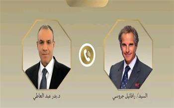 عبد العاطي ومدير عام وكالة الطاقة الذرية يبحثان هاتفيًا تعزيز التعاون وتطورات الملف النووي الإيراني