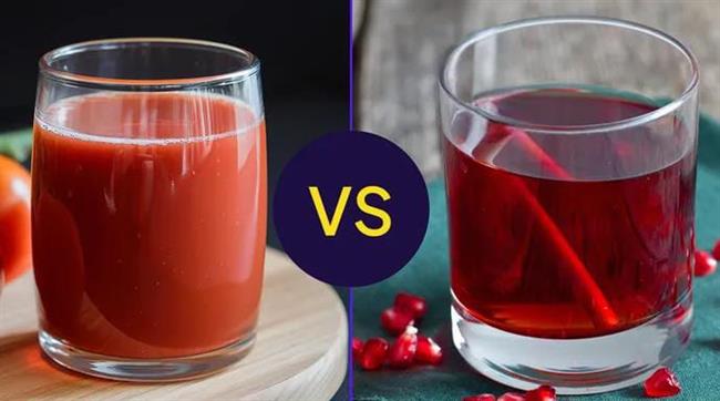 عصير الطماطم أم الرمان.. أيهما أفضل لخفض ضغط الدم؟