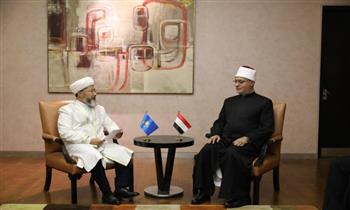 مفتي الجمهورية يبحث مع مفتي كازاخستان سبل آفاق توسيع مجالات التنسيق والتكامل 