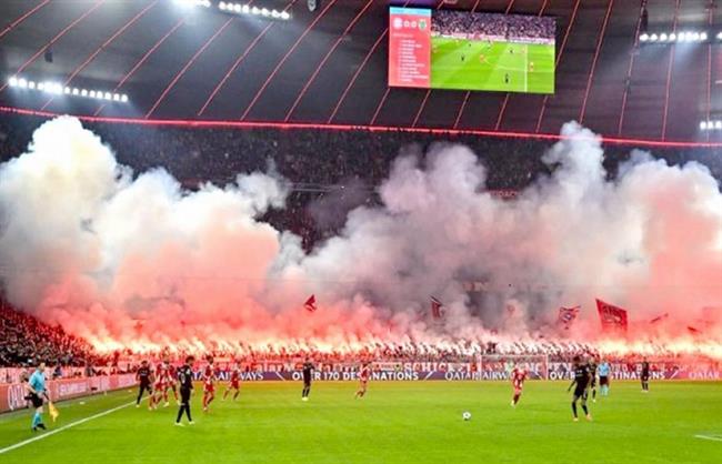 بسبب الألعاب النارية.. "يويفا": غرامة مالية على بايرن وغلق جزئى لـ "أليانز"   