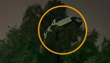 فيديو.. سيارة فوق شجرة تسبب ارتباك لأجهزة الأمن في الكويت