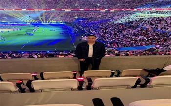 من المدرجات.. مصطفى حدوتة يحتفل بنجاح الأغنية الرسمية لكأس العرب مع محمد منير