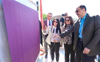 وزيرة التخطيط ووزيرة التنمية المحلية ومحافظ سوهاج يفتتحون محطة المعالجة الثلاثية للصرف الصحي بالهجارسة