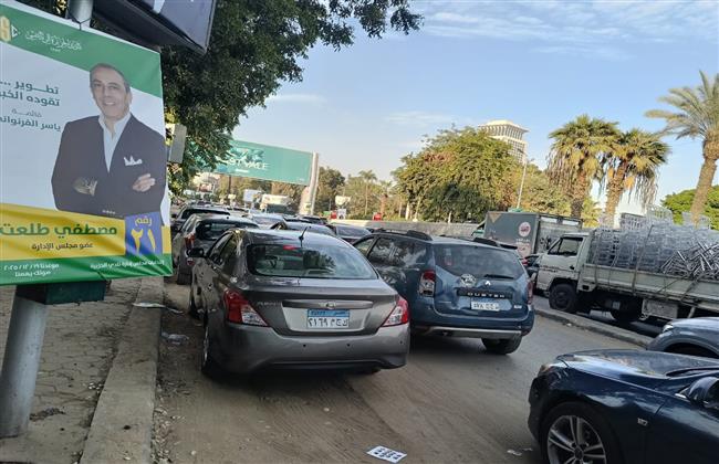 ازدحام مروري في منطقة الزمالك بسبب انتخابات نادي الجزيرة| صور