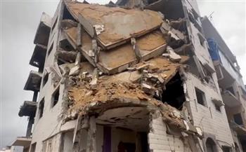بسبب المنخفض الجوي .. انهيار مبنيين متضررين من قصف سابق للاحتلال الإسرائيلي في غزة